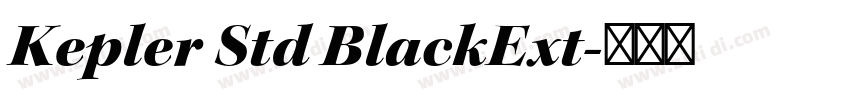 Kepler Std BlackExt字体转换